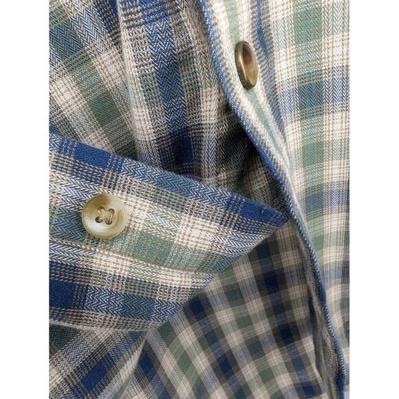 Pendleton Frontier Long Sleeve‎ Snap Button Shirt Men's Small Blue/ Green - Picture 7 of 15